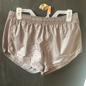 Size large, silver Nike shorts
